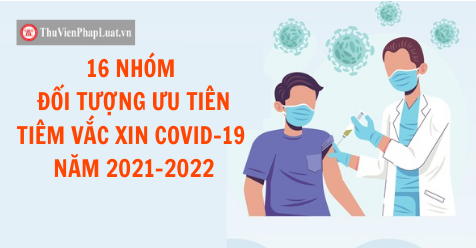 16 NHÓM ĐỐI TƯỢNG ƯU TIÊN TIÊM VẮC XIN COVID-19 NĂM 2021-2022