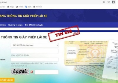 Web giả mạo trang thông tin điện tử giấy phép lái xe: Kiến nghị điều tra, khởi tố vụ án